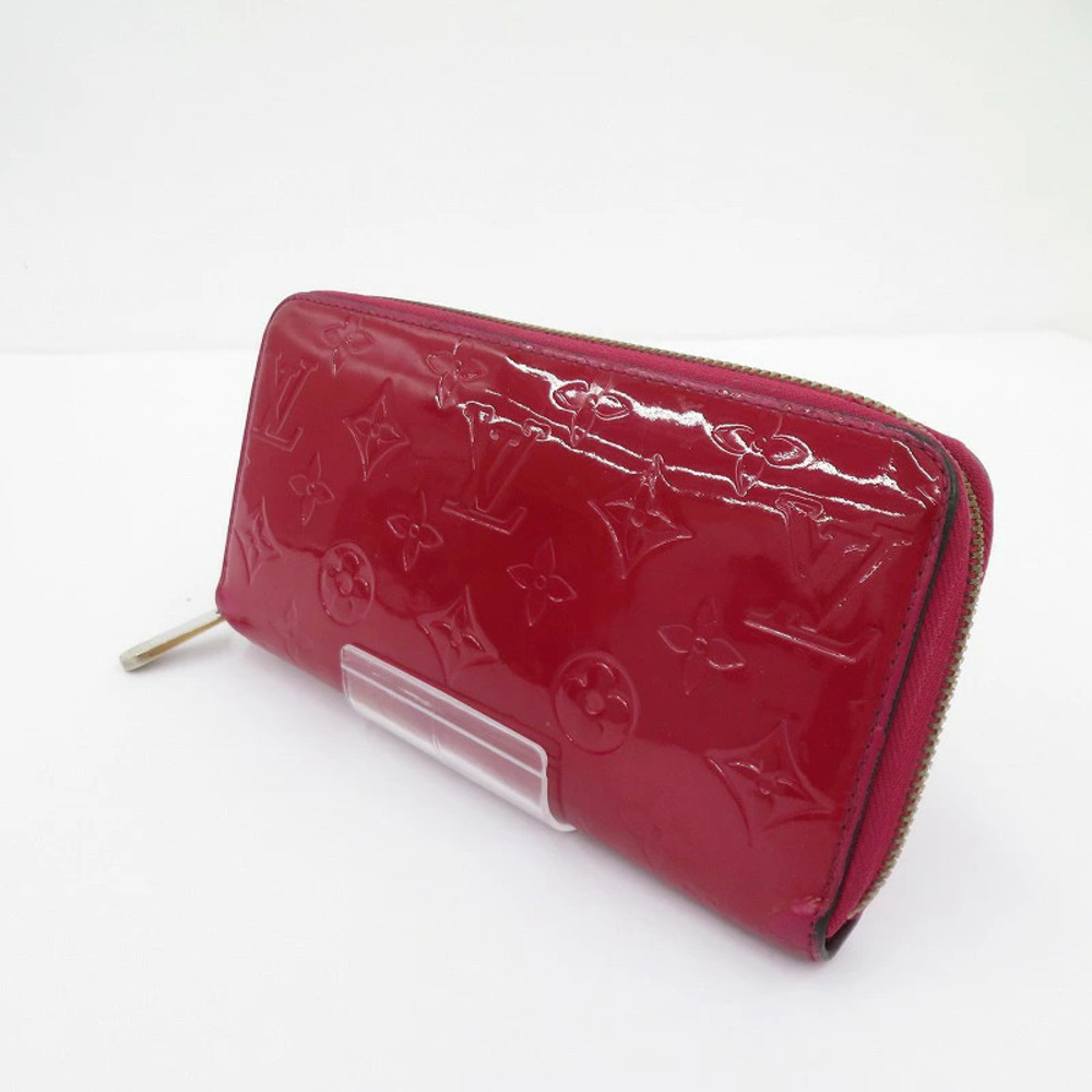 LOUIS VUITTON Monogram Vernis Zippy Wallet Long Red